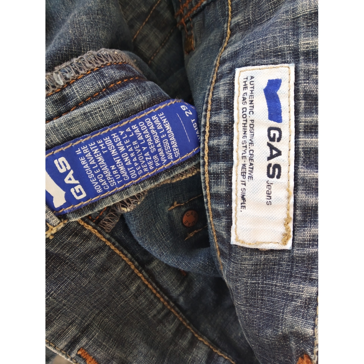 Large jeans Gas Blue size 29 US in 